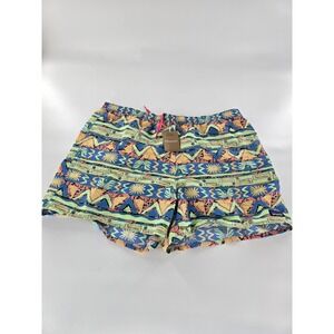 Patagonia 5" Baggies Lined Swim Shorts Men's 2XL High Hopes Geo Salamander Green